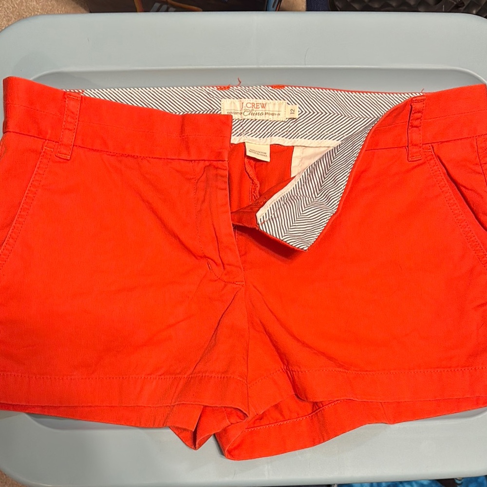 J. Crew Women's Orange Broken In Chinos Shorts